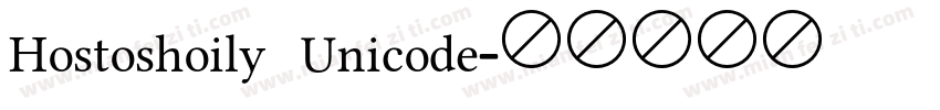 Hostoshoily Unicode字体转换